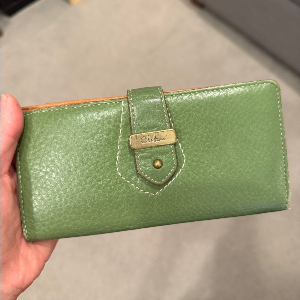 Cole Haan Green Leather Wallet